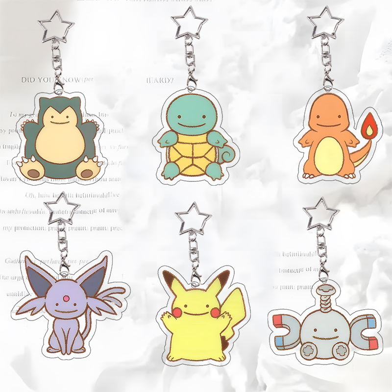 Model Kit Plastic - Portachiavi in Acrilico Snorlax, Portachiavi Kawaii