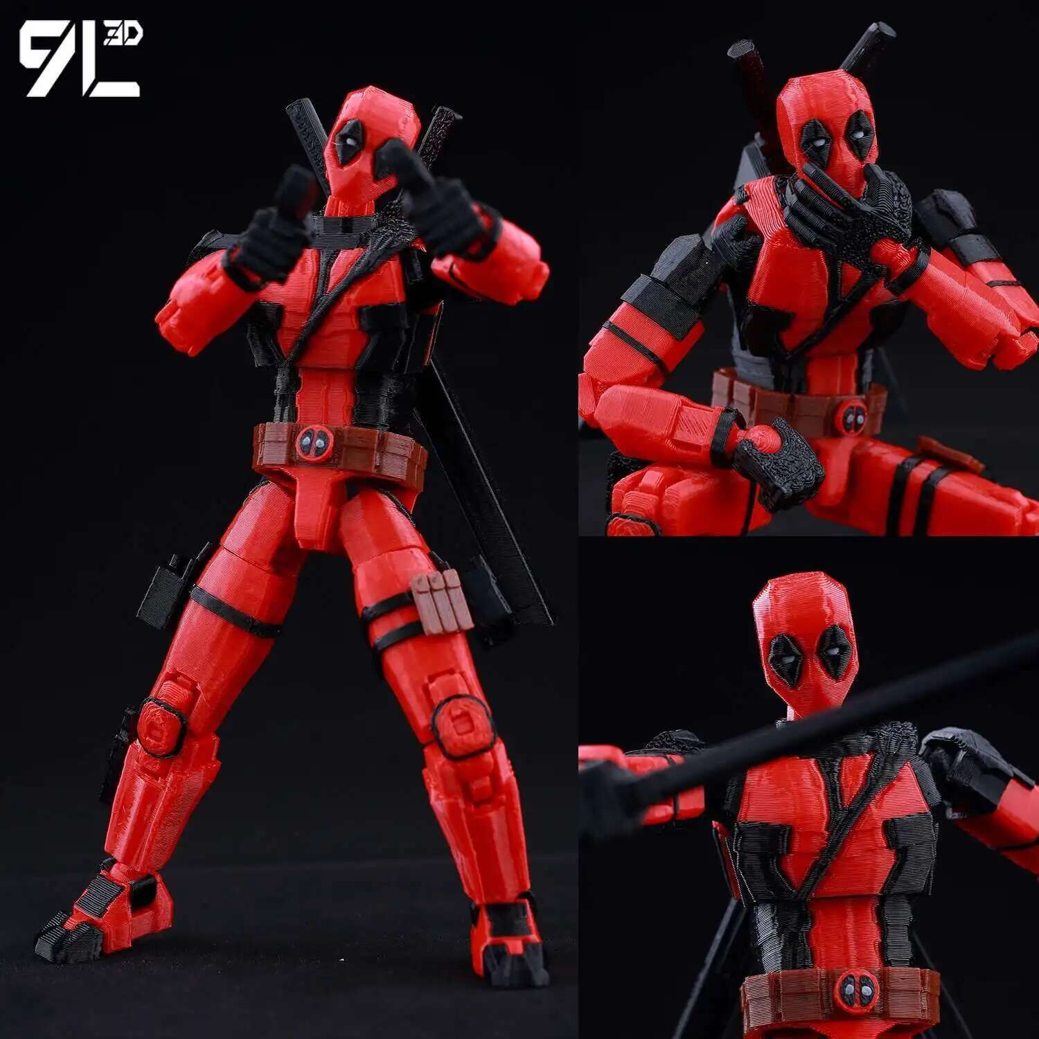 Model Kit Deadpool - 9L3D Stampato Deadpool Wolverine Personaggi Anime